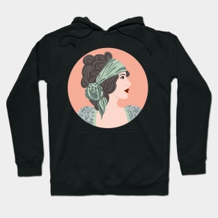 Romantic look of a vintage lady Hoodie